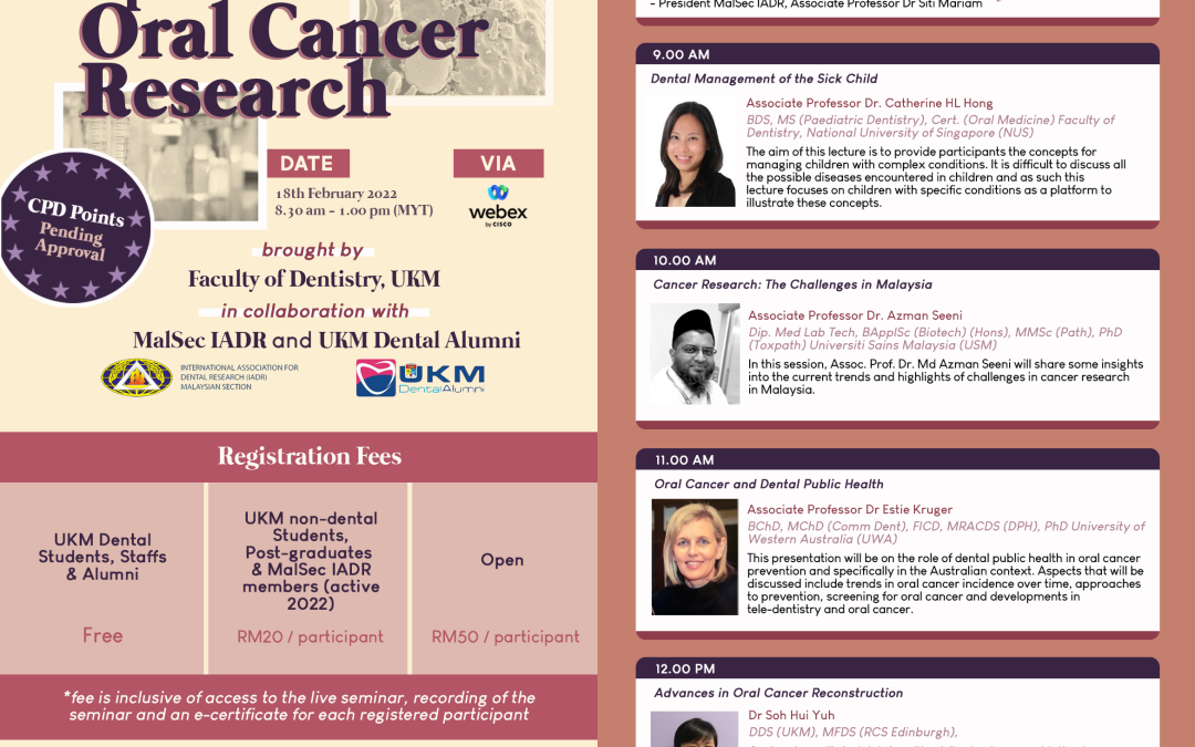 Updates on Oral Cancer Research
