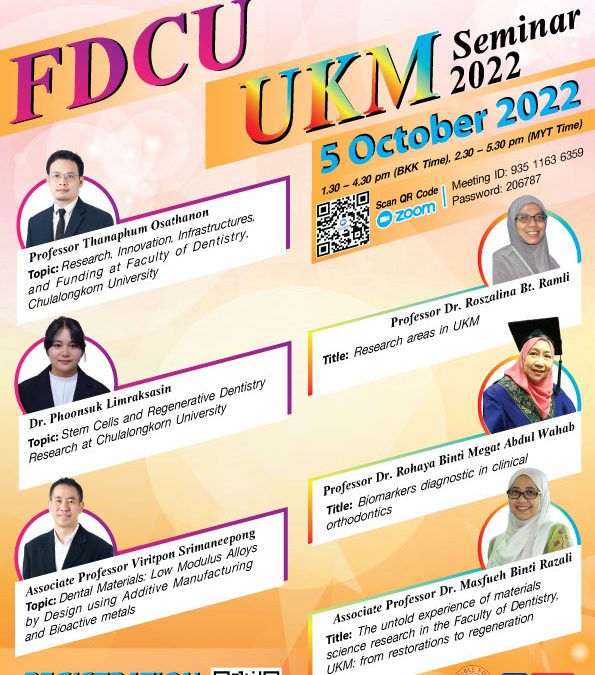UKM-FDCU Webinar Series: Research Experiences and Knowledge sharing