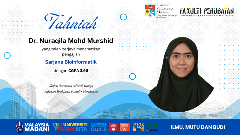 Menamatkan Pengajian Sarjana Biokinformatik