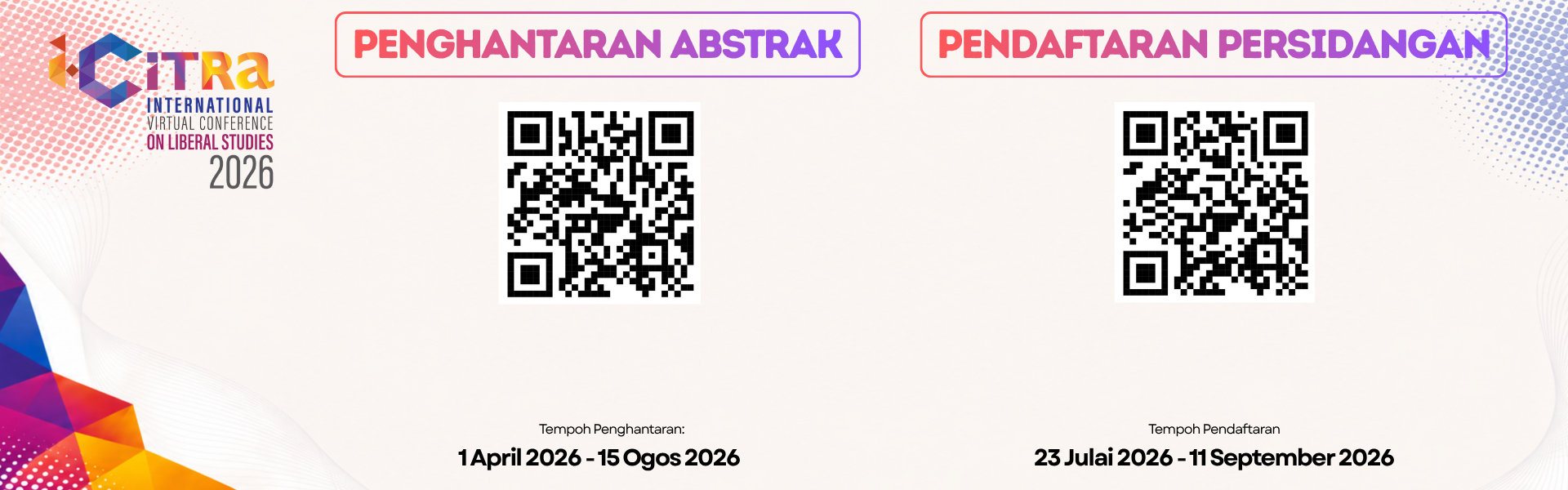 Poster penghantaran abstrak dan pendaftaran persidangan