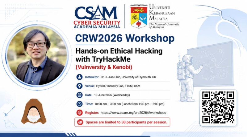 [CSAM-UKM] CRW2026 Workshop Hands-on Ethical Hacking with TryHackMe (Vulnversity & Kenobi)