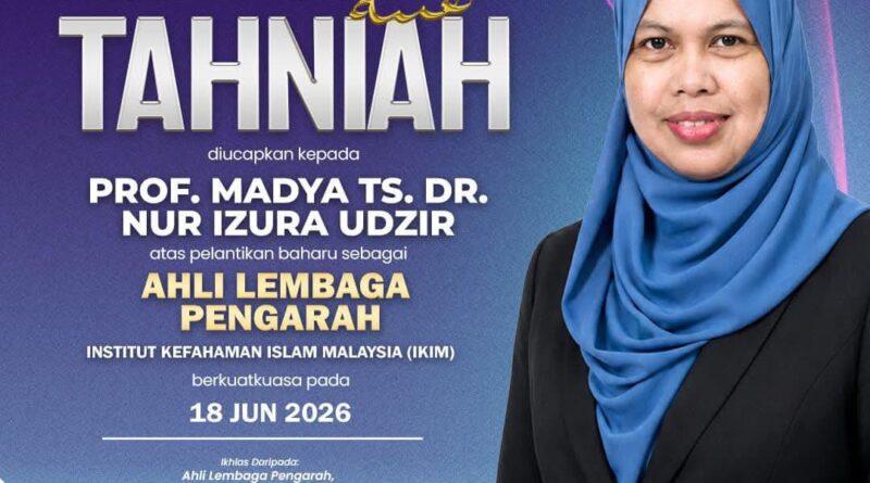 Congratulations to Prof. Madya Ts. Dr. Nur Izura Udzir on Appointment as Board Member of IKIM Congratulations to Prof. Madya Ts. Dr. Nur Izura Udzir on Appointment as Board Member of IKIM