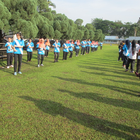 An aerobic session conducted by first year students