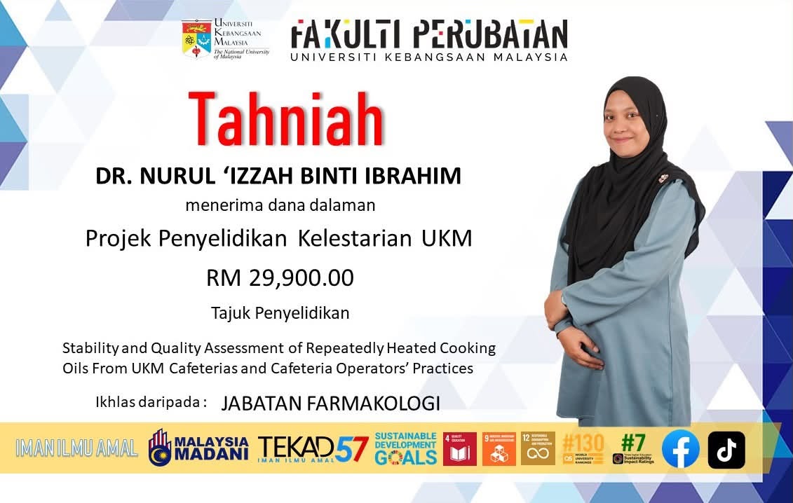 TAHNIAH DR IZZAH DANA PROJEK PENYELIDIKAN KELESTARIAN UKM