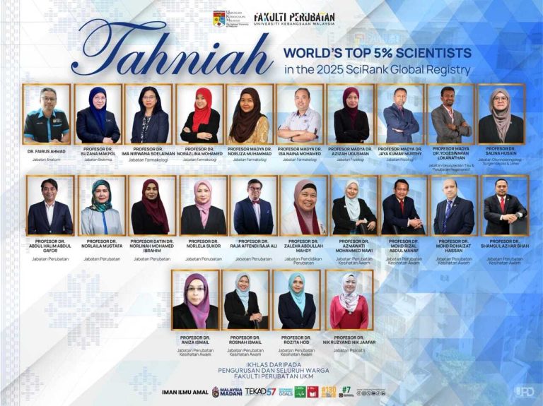 TAHNIAH PADA SEMUA PROFESOR (WORLD’S TOP 5% SCIENTISTS)