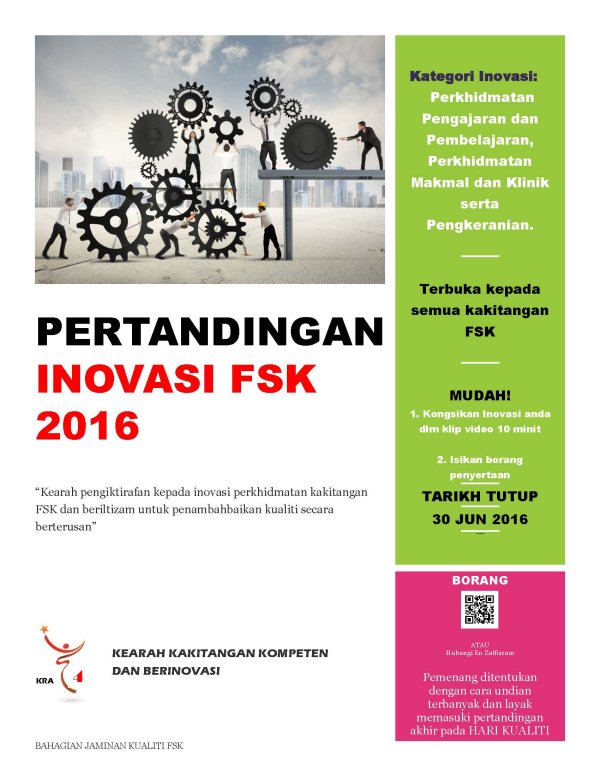PERTANDINGAN INOVASI FSK PUSINGAN PERTAMA