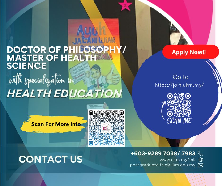 Doktor Falsafah/ Sarjana Sains Kesihatan Dengan Bidang Pengkhususan Pendidikan Kesihatan