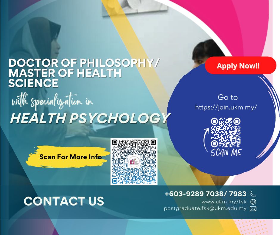 Doktor Falsafah/ Sarjana Sains Kesihatan Dengan Bidang Pengkhususan Psikologi Kesihatan