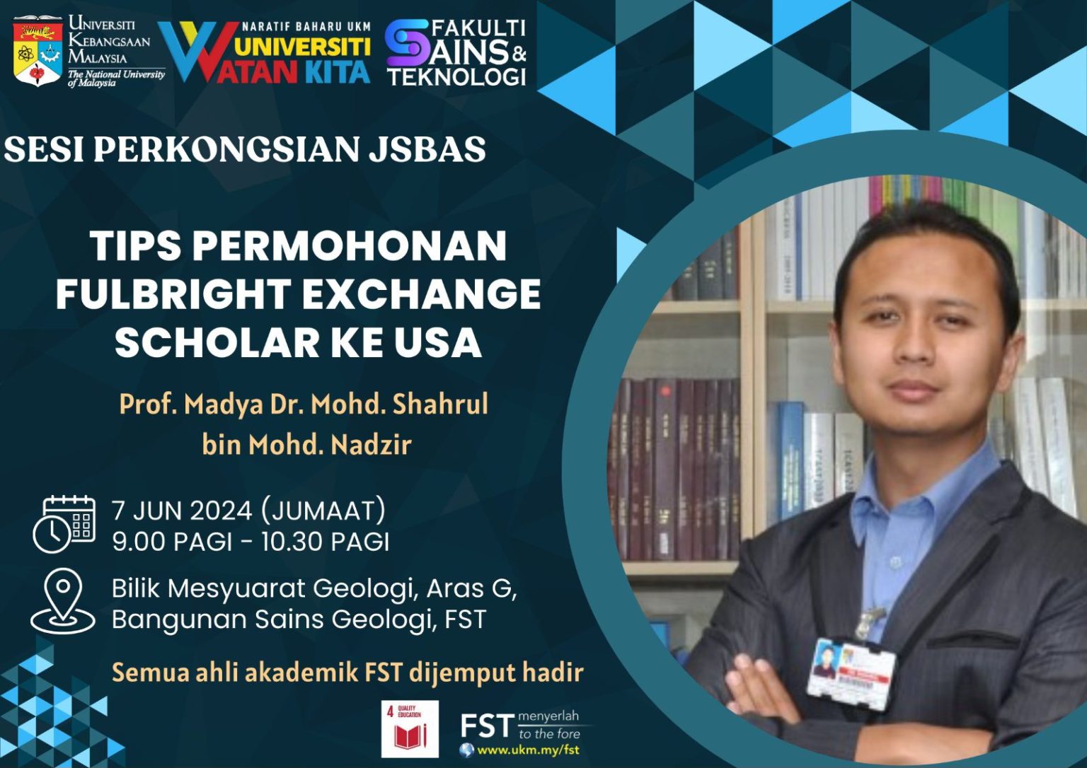 Sesi Perkongsian JSBAS Siri 1/2024: Tips Permohonan Fulbright Scholar ...
