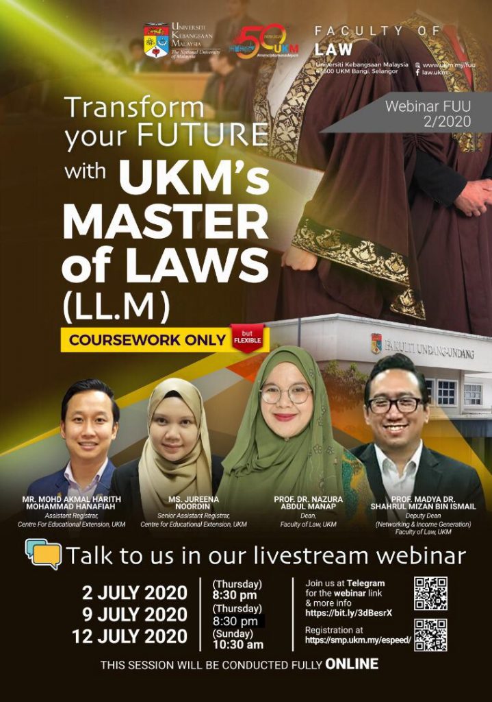 Webinar Promosi Sarjana Undang-Undang (LL.M) | Faculty of Law