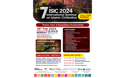 Call for Paper – 7th International Seminar of Islamic Civilization (ISIC 2024)