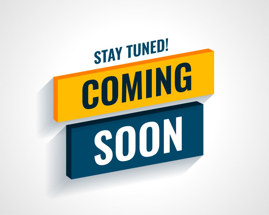 coming soon stay tuned modern template for web store marketing vector