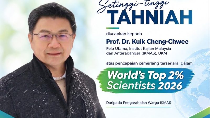 TAHNIAH ATAS PENGIKTIRAFAN TOP 2% SCIENTISTS 2026!