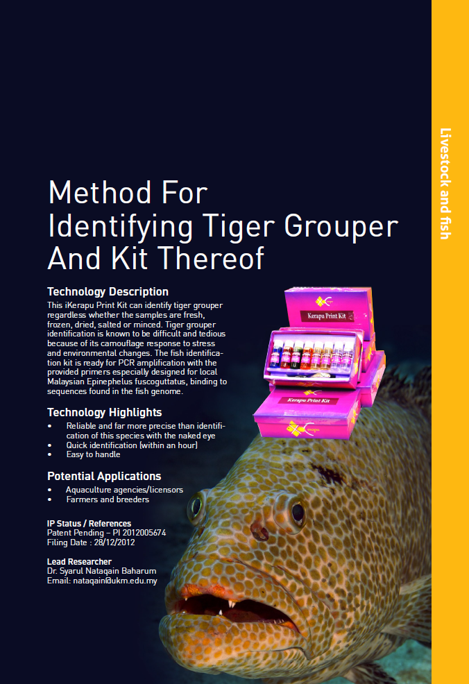 1_013_•Method for Identifying Tiger Grouper and Kit Thereof