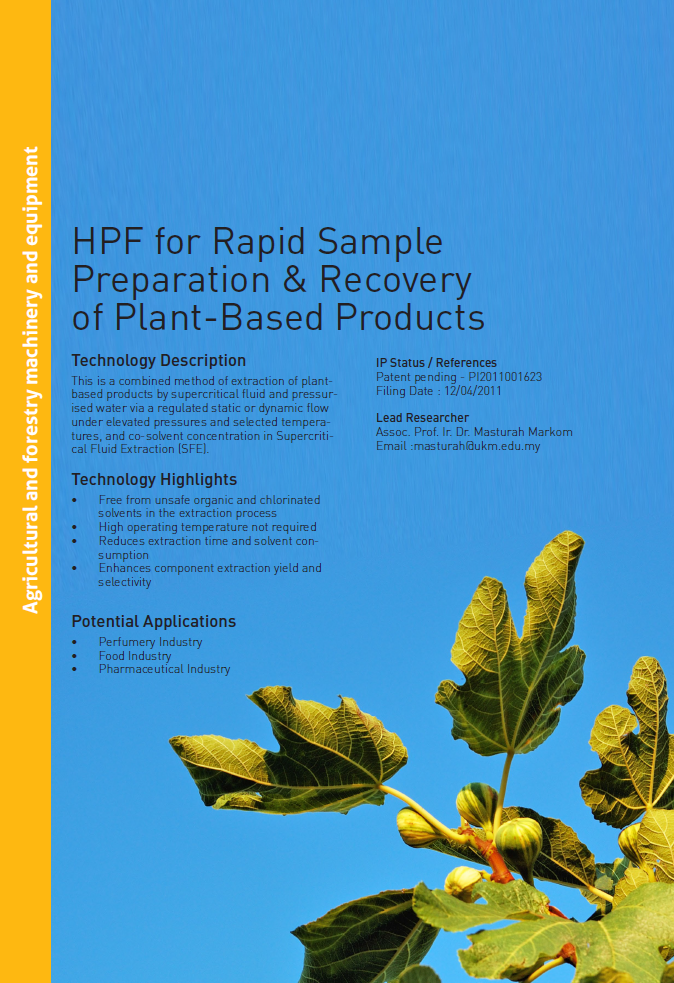 1_018_HPF for Rapid Sample Preparation & Recovery of Plant-Based Products