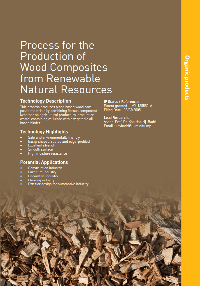 1_023_Process for the Production of Wood Composites from Renewable Natural Resources