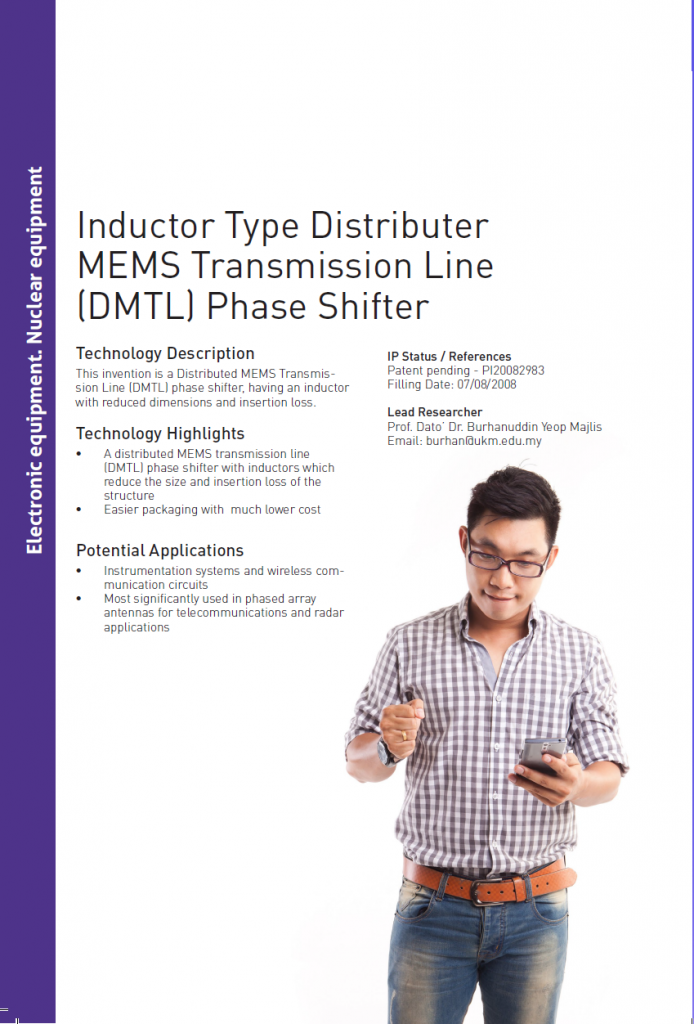 6_120_Inductor Type Distributer MEMS Transmission Line (DMTL) Phase Shifter