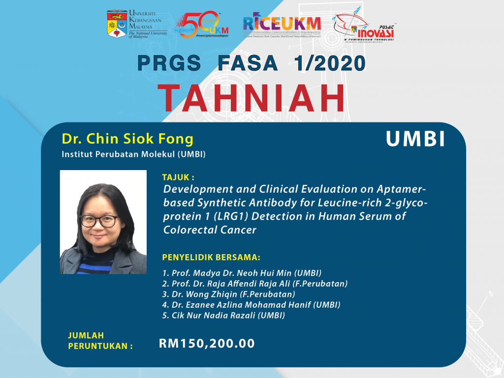Penerima Skim Geran Penyelidikan Pembangunan Prototaip Prgs Fasa 1 2020 Centre For Innovation Technology Transfer Pusat Inovasi Dan Pemindahan Teknologi