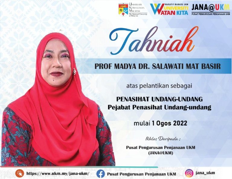 Tahniah Atas Pelantikan Baharu Di Pejabat Penasihat Undang-Undang