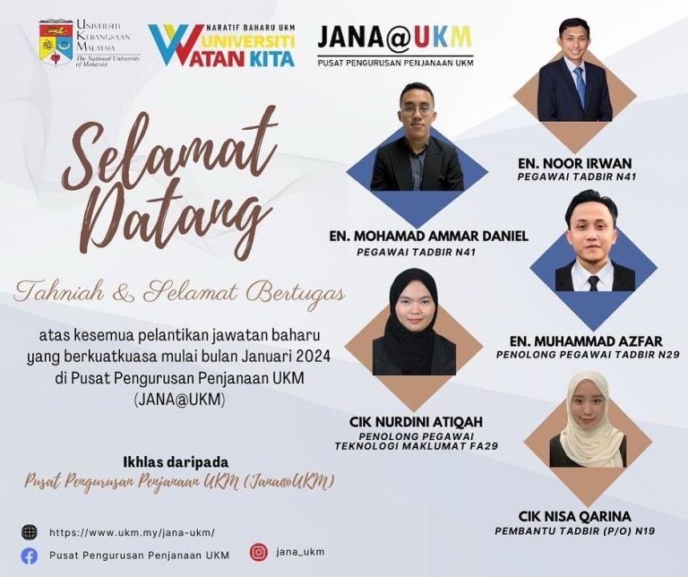 Kakitangan Baharu di JANA@UKM