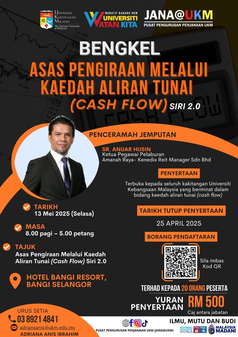 Bengkel Asas Pengiraan Melalui Kaedah Aliran Tunai (Cash Flow) Siri 2.0