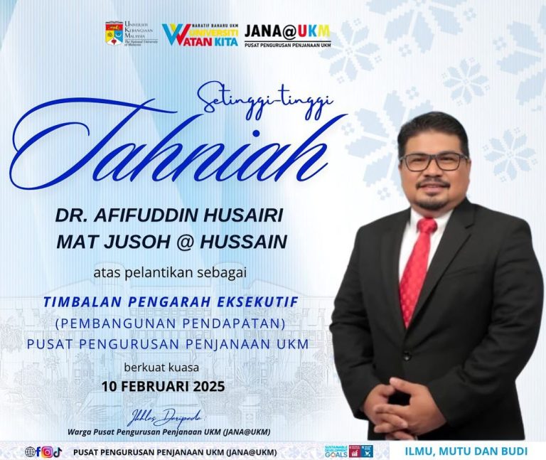 Tahniah & Selamat Datang Dr. Afifuddin Husairi Mat Jusoh @ Hussain