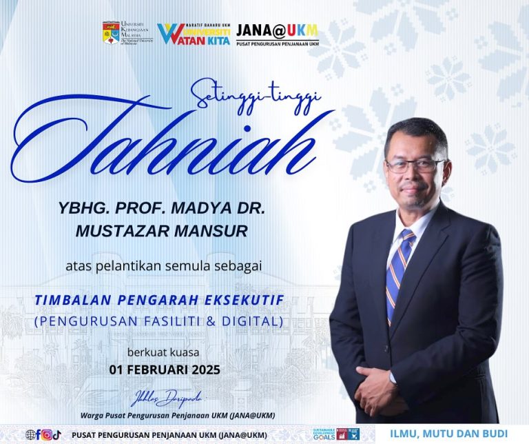 Tahniah Prof. Madya Dr. Mustazar Mansur