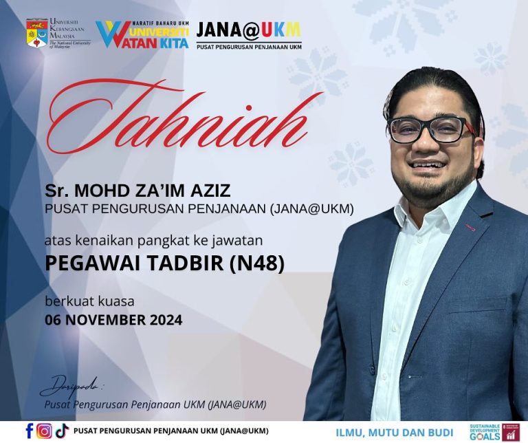 Tahniah Sr. Mohd Za’im Aziz