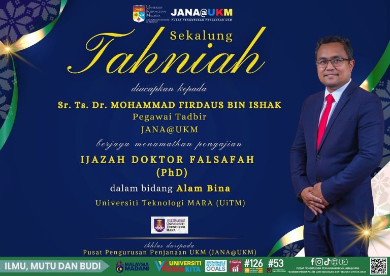 Tahniah Dr. Mohammad Firdaus