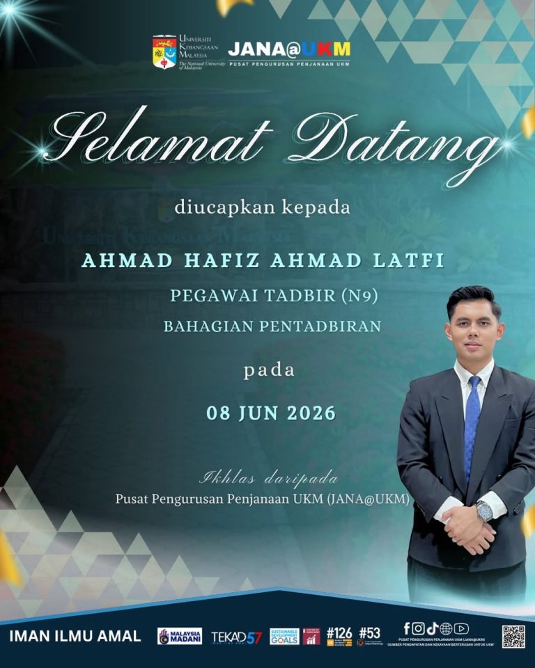 Selamat datang diucapkan kepada Encik Ahmad Hafiz