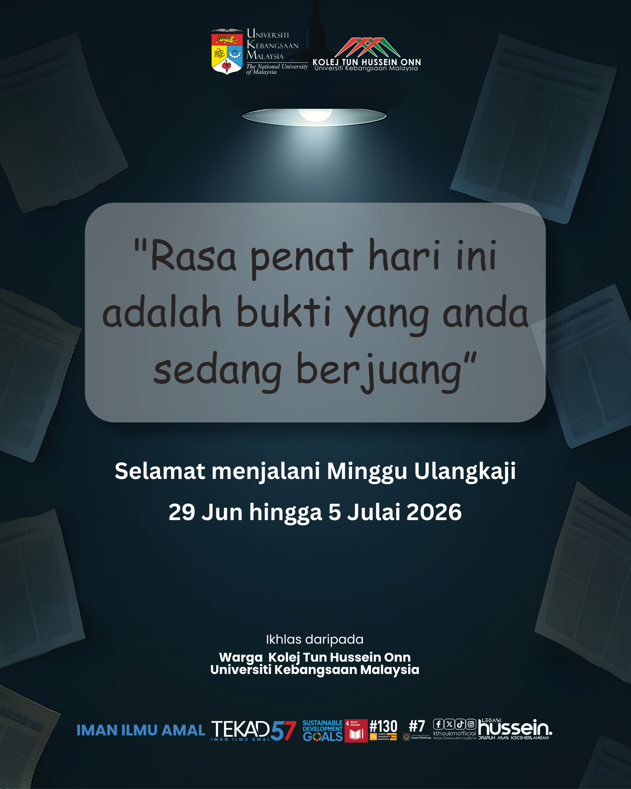 Selamat Menjalani Minggu Ulangkaji