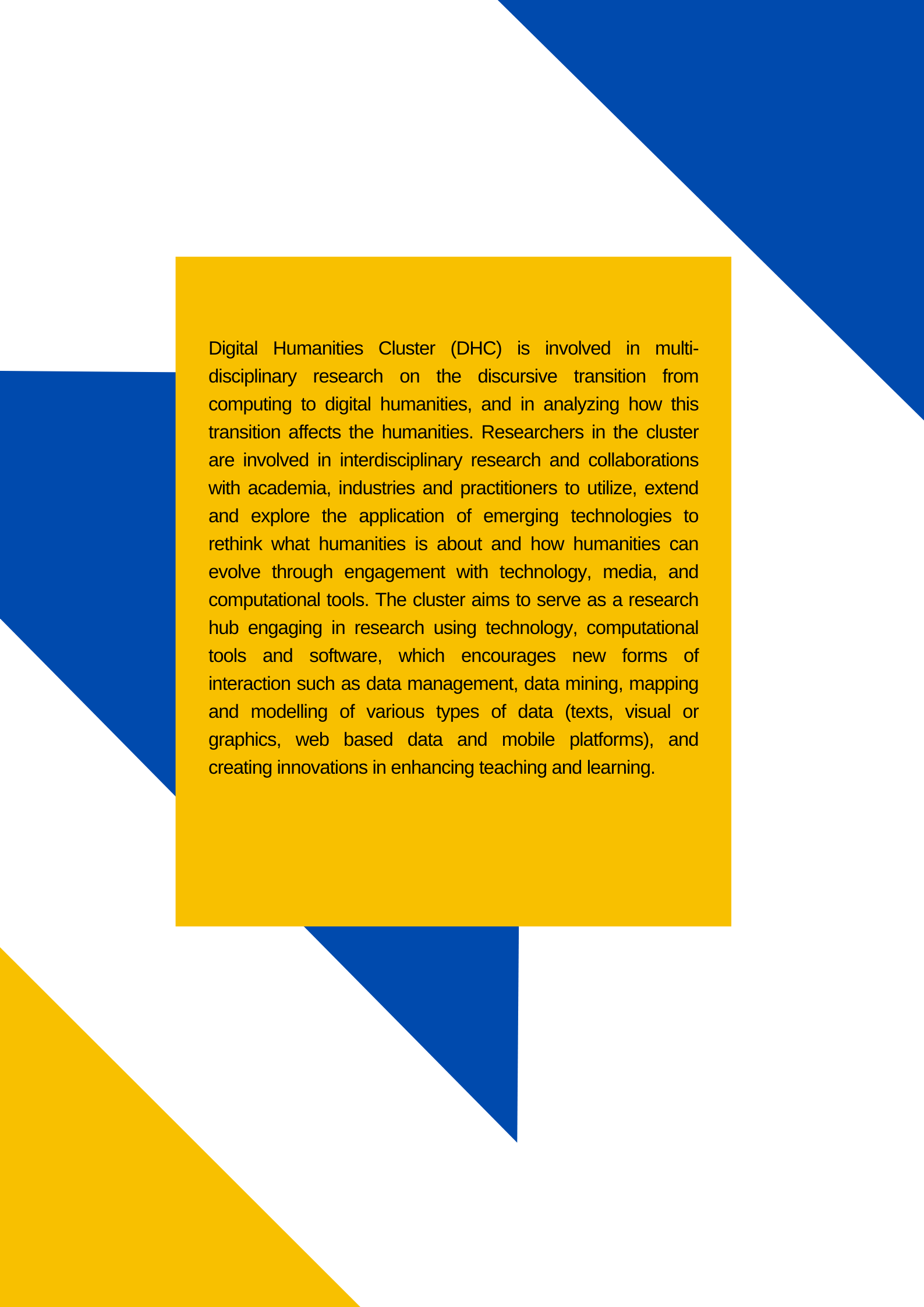 Digital Humanities Research Group Center For Research In Language And