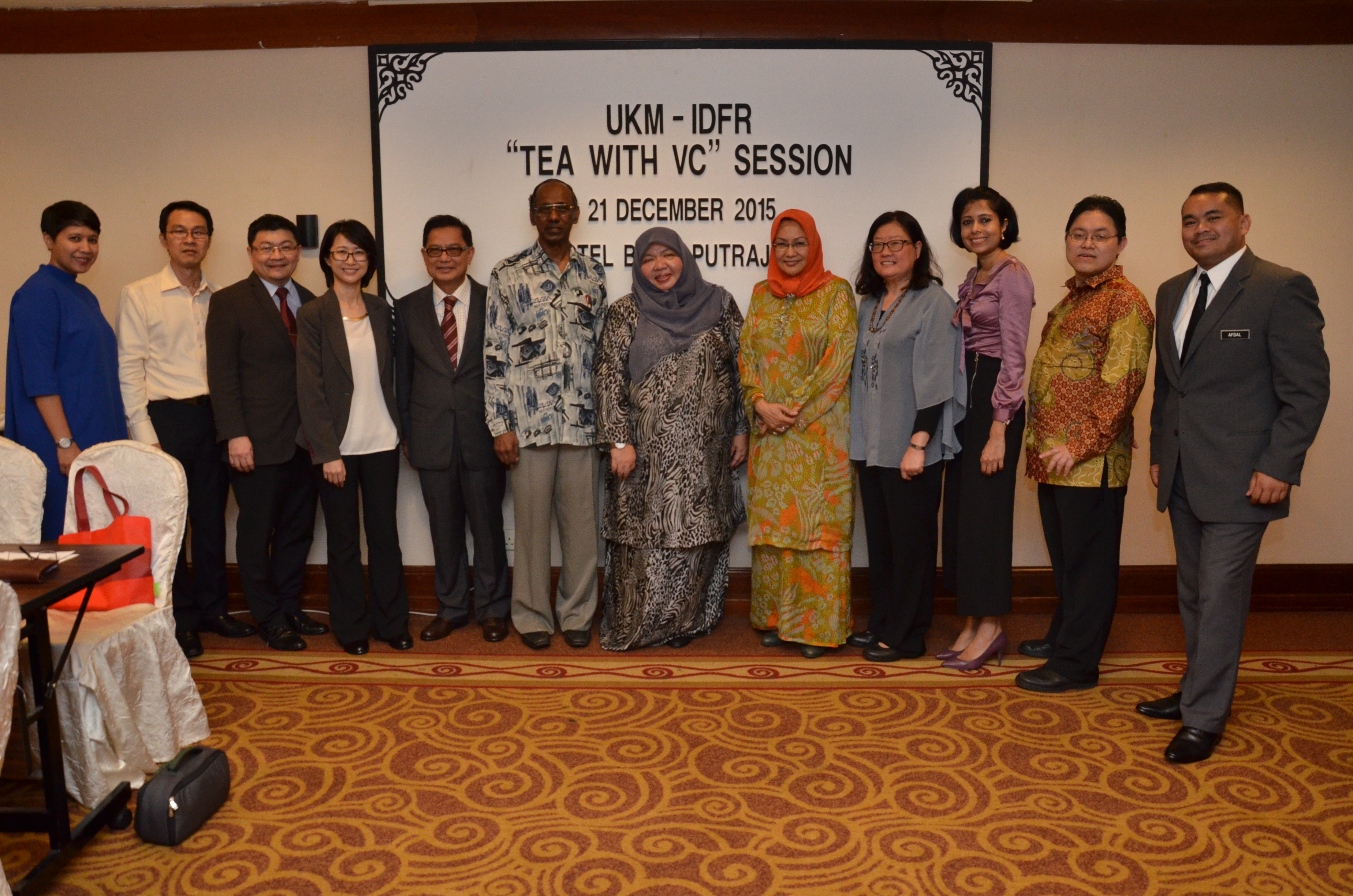 UKM-IDFR “Tea with Vice-Chancellor” Session, 21 Dec 2015