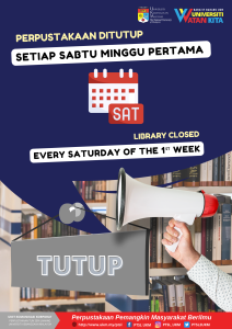 Poster Penutupan Perpustakaan Hari Sabtu (1)