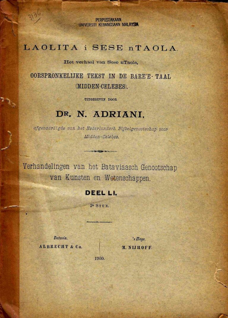 Bahan Nadir 0231 (Laolita i Sese n Taola: het verhaal van Sese nTaola)