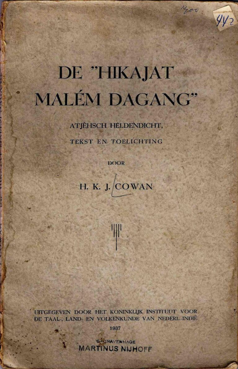 Bahan Nadir 0294 (De Hikajat Malem Dagang, Atjehsch heldendicht, teks en toelichting)