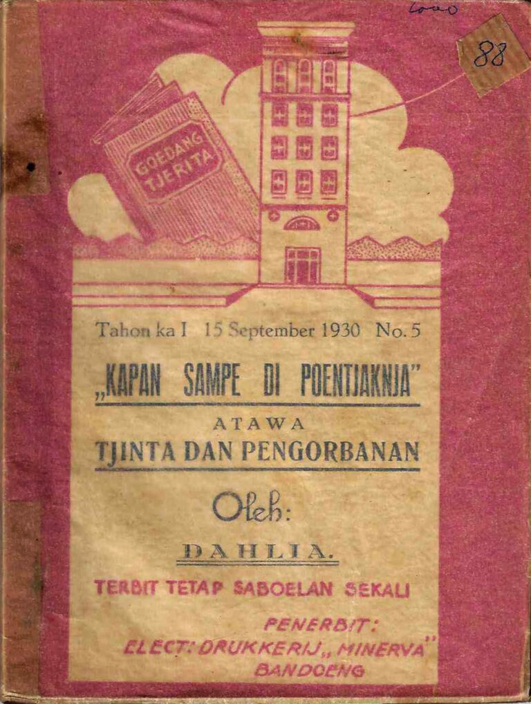 Bahan Nadir 0297 (Kapan sampe dipoentjaknya atawa tjinta dan pengorbanan)
