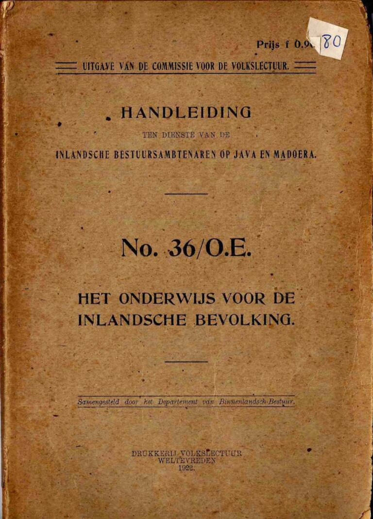 Bahan Nadir 0859 (Hendeiding ten dienste van de Inlardsche bestuursam bte naren op Java en Madoera)