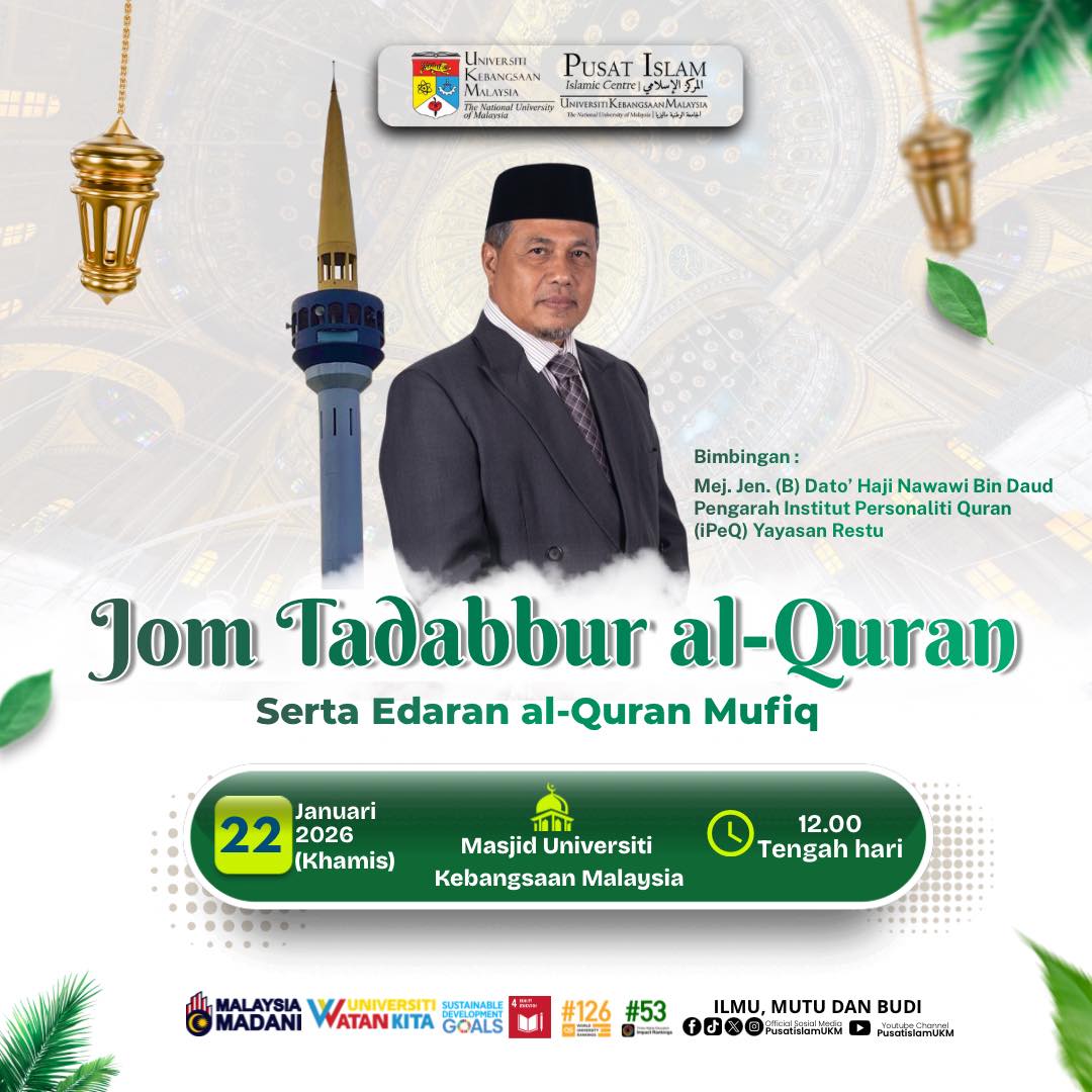 JOM TADABBUR AL-QURAN SERTA EDARAN AL-QURAN MUFIQ