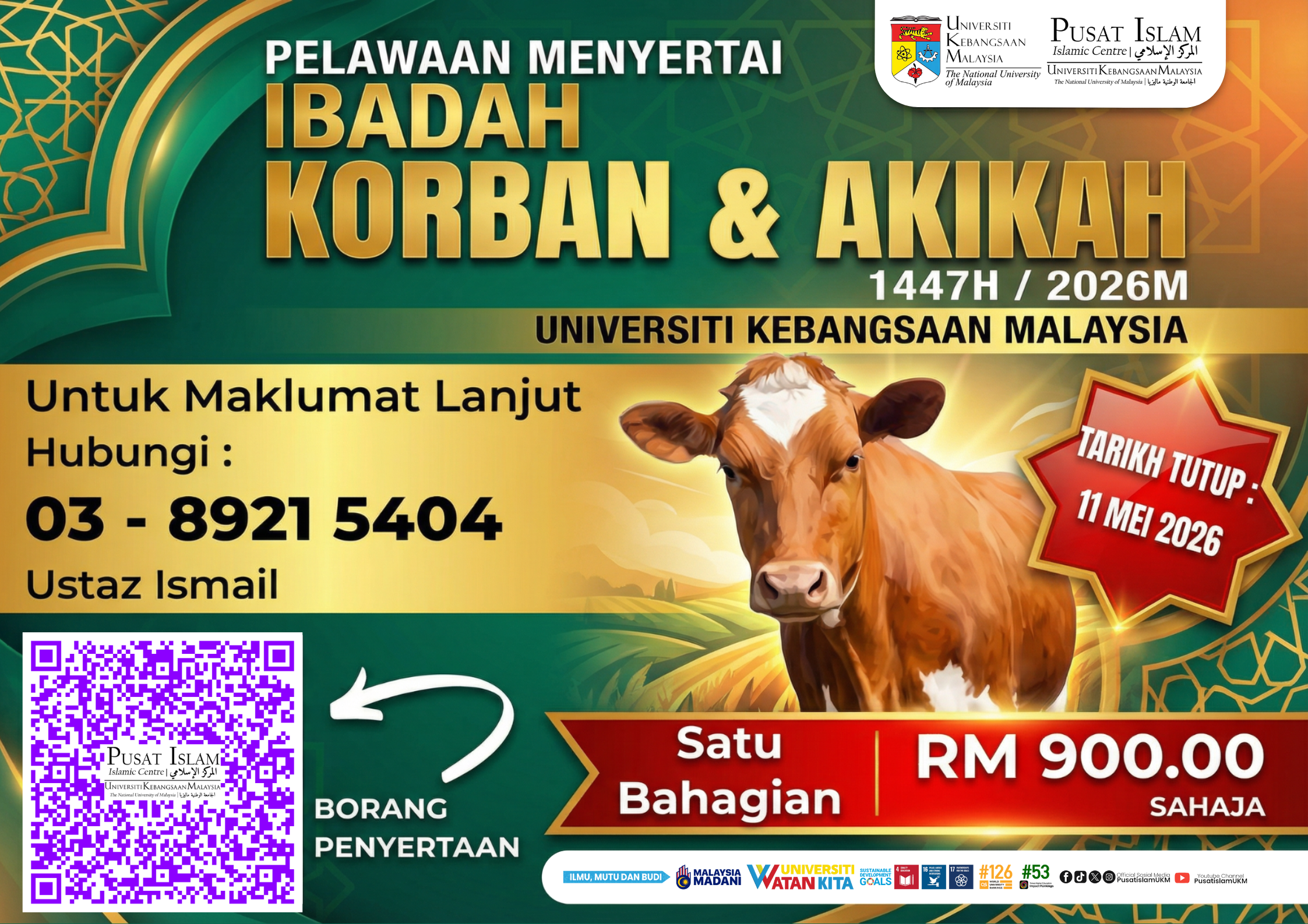 PELAWAAN MENYERTAI IBADAH KORBAN DAN AKIKAH 1447H/2026M