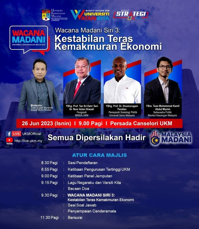WACANA MADANI SIRI III: Kestabilan Teras Kemakmuran Ekonomi
