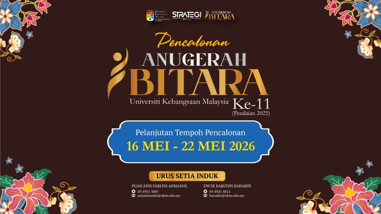 Pelanjutan Tarikh Pencalonan Anugerah Bitara UKM ke-11