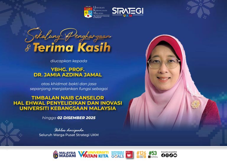 Sekalung penghargaan dan terima kasih YBhg. Prof. Dr. Jamia Azdina Jamal