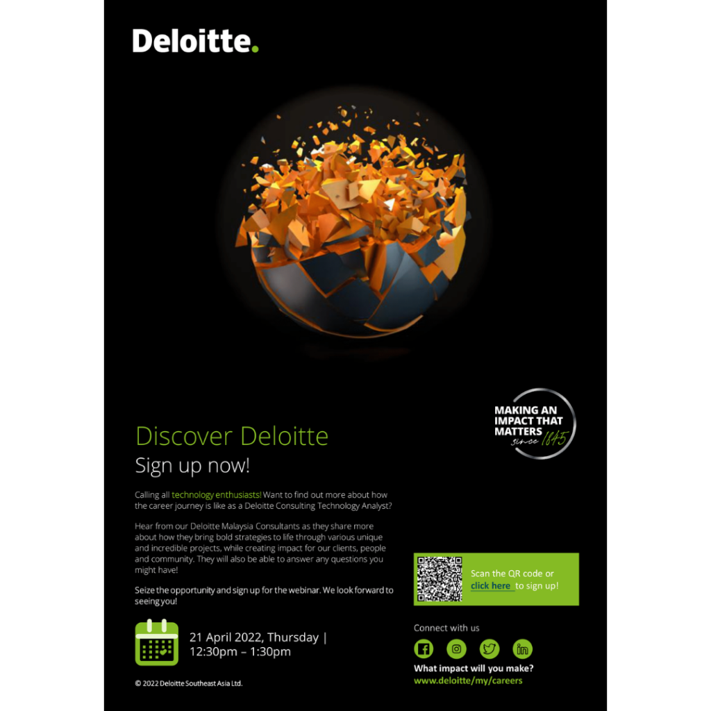 Virtual Event Discover Deloitte Deloitte Consulting SEA PUSAT
