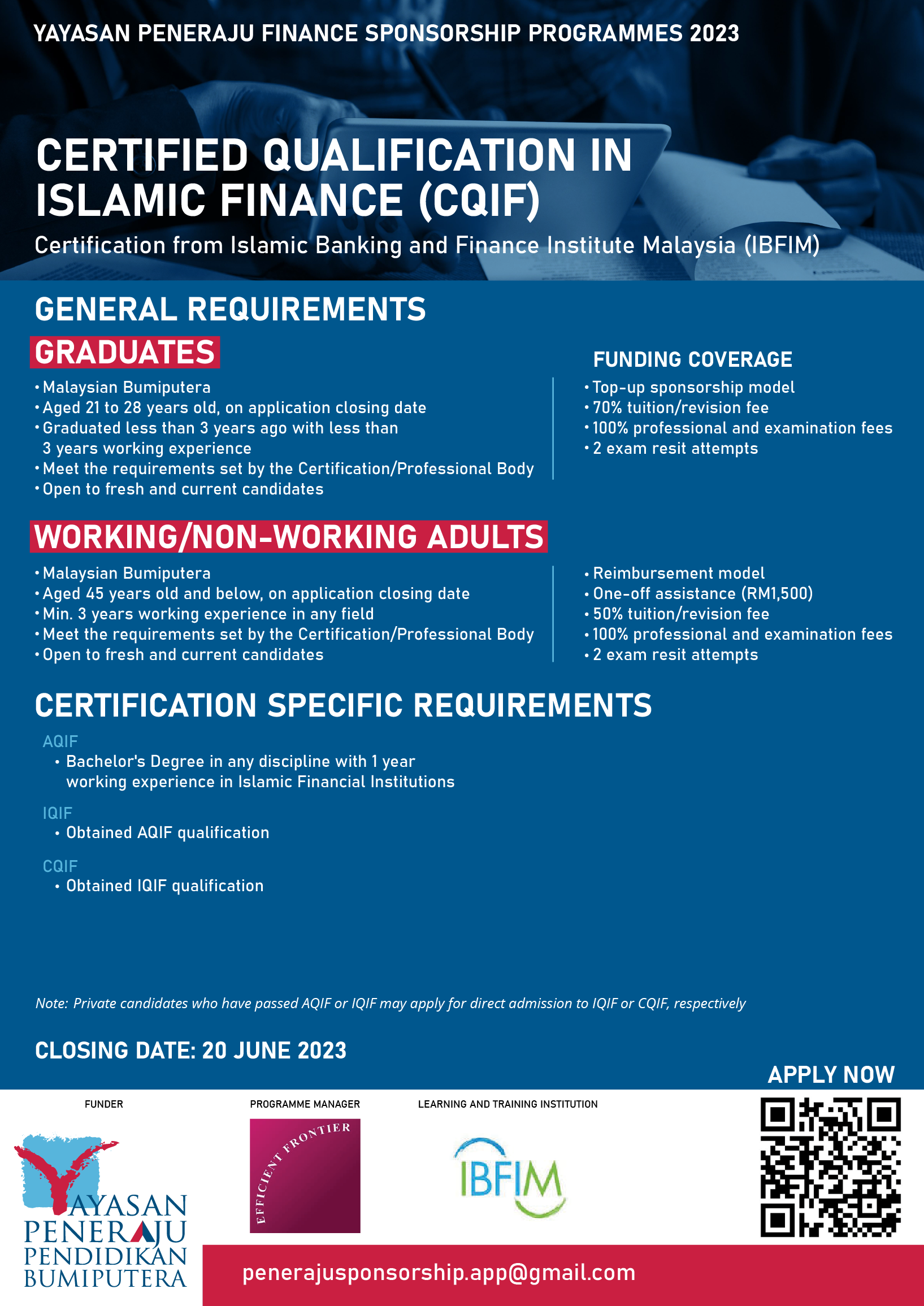 Yayasan Peneraju Sponsorship Programmes – Finance Services Programmes ...