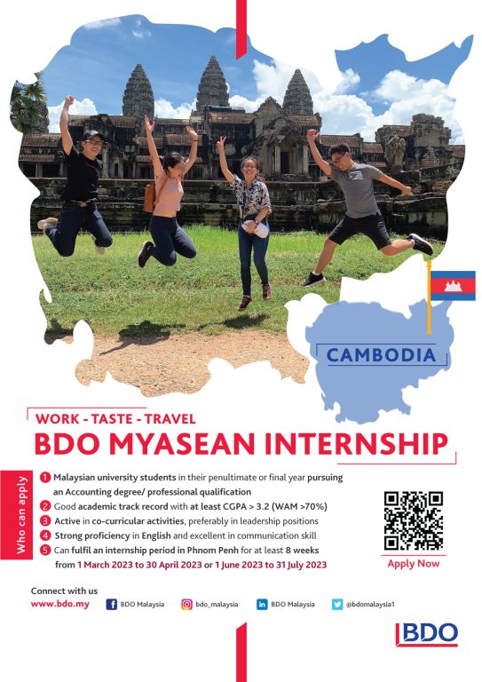 BDO x Talentcorp MYASEAN Internship Programme Open for JunJul