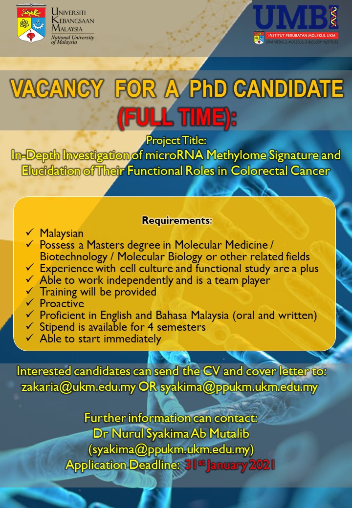 part time phd vacancy