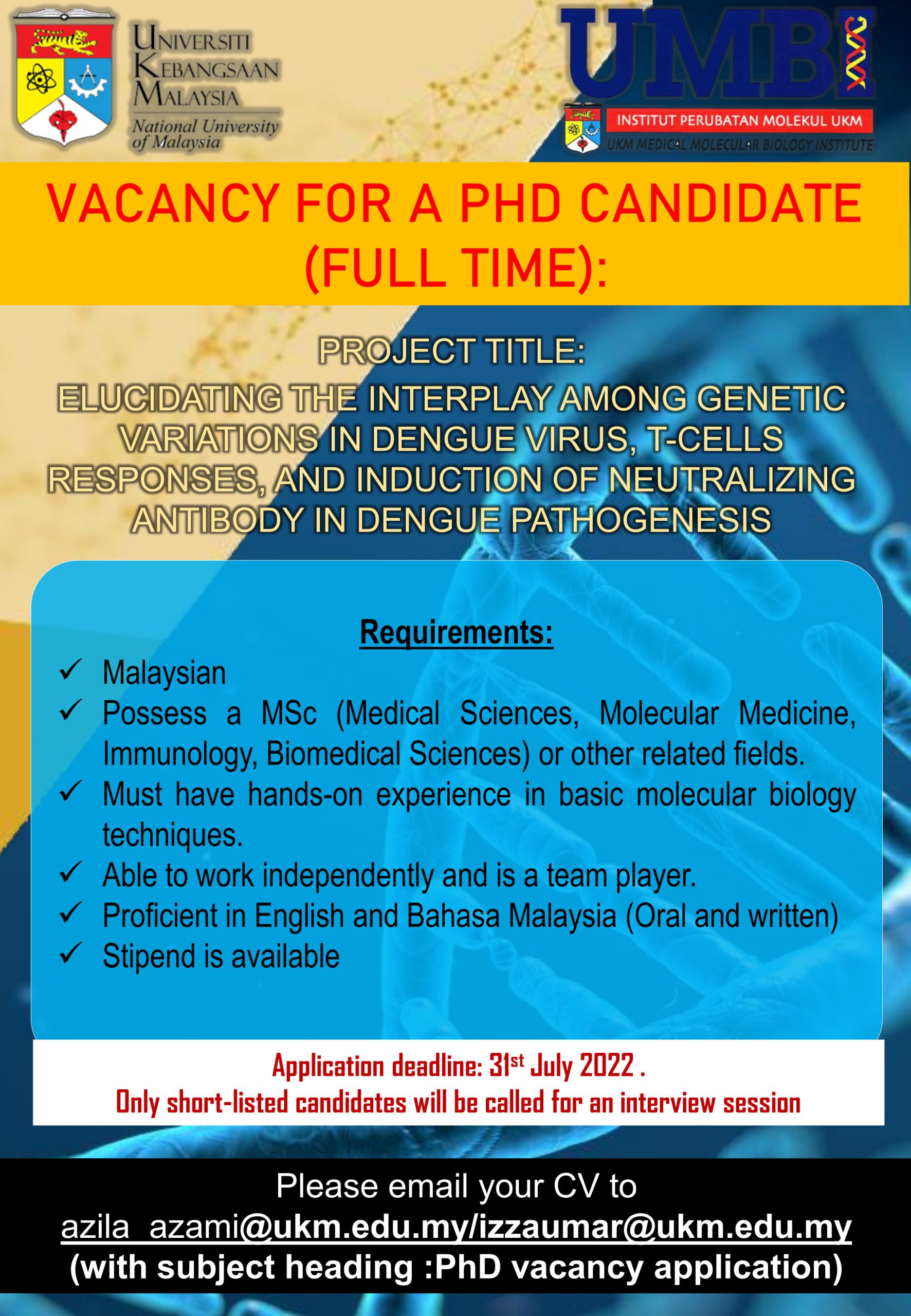 phd vacancy 2022