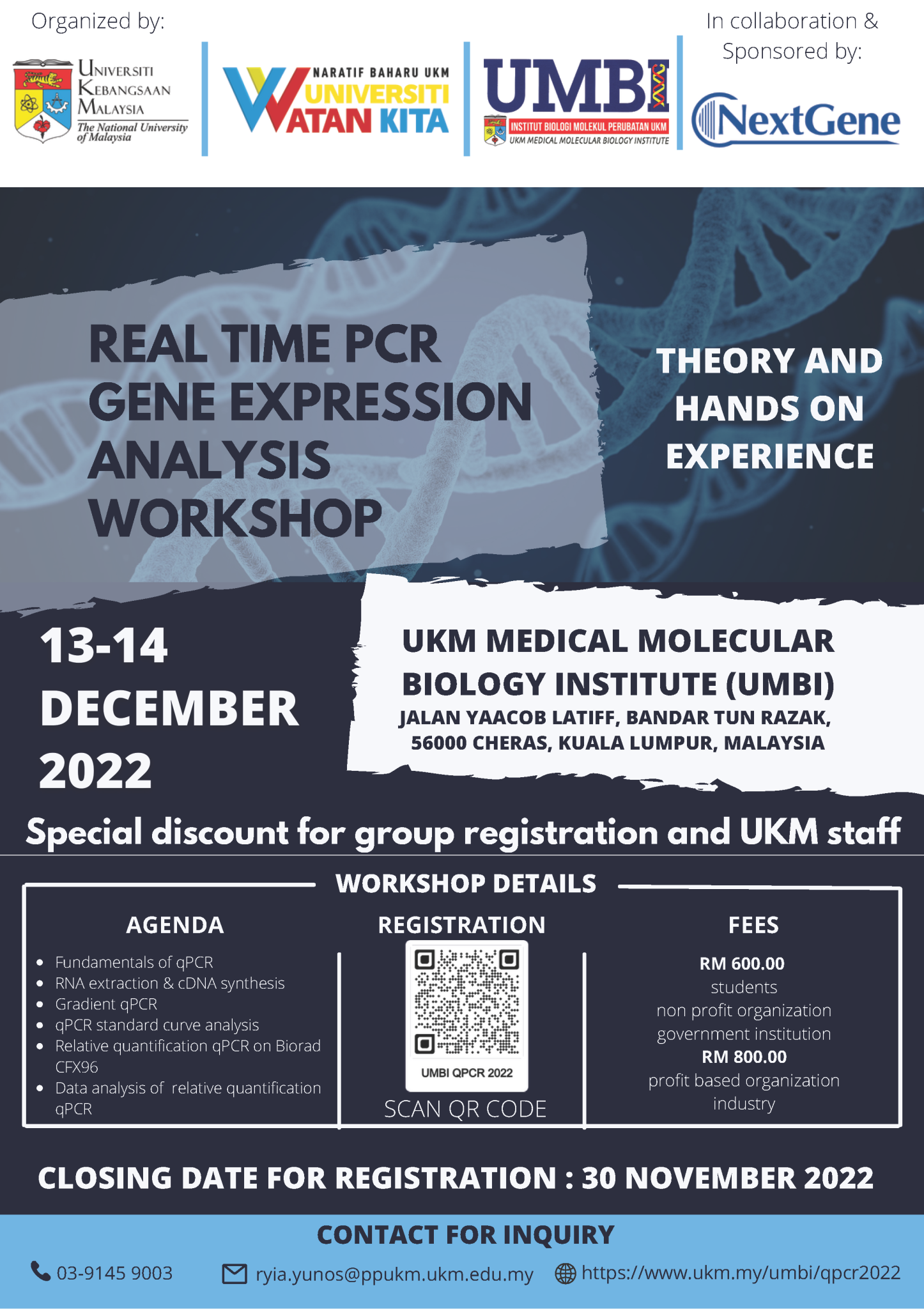 Real Time PCR Gene Expression Analysis Workshop | UKM Medical Molecular ...